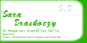 sara draskoczy business card